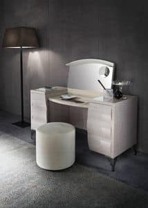 DUNE dressing table, Retractable dressing table, with LEDs and magnifying mirror