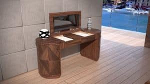 Toilette Contemporary, Walnut dressing table suited for bedrooms, classical dressing table suited for hotels