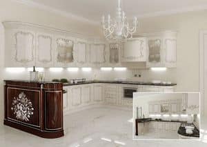 KT373, Classic kitchen, marble tops, for classic villas