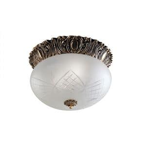 Art. 200/35, Ceiling light with spherical glass, classic luxury