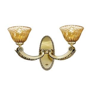 Art. 265/A2, Wall lamp with crystals in the shape of the cup, for hotels