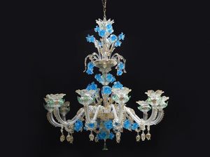 PORTO, Floral chandelier, in classic Venetian style