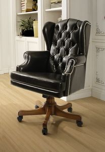 Art. PL 02010, Classic style office swivel armchair