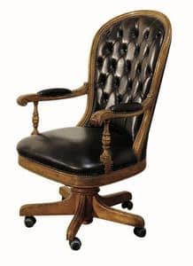 Follonica ME.0955, Leather executive chair, swivel, adjustable
