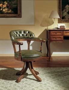 Study, Swivel chair with tufted backrest