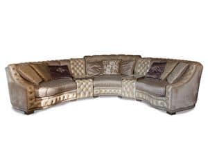 Aisha corner, Luxurious corner sofa, tufted decorations