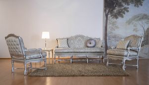 Alessia sofa, Hand carved classic sofa