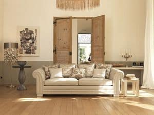 Ambassador capitonn, Classic luxury sofa, quilted padding on the armrests