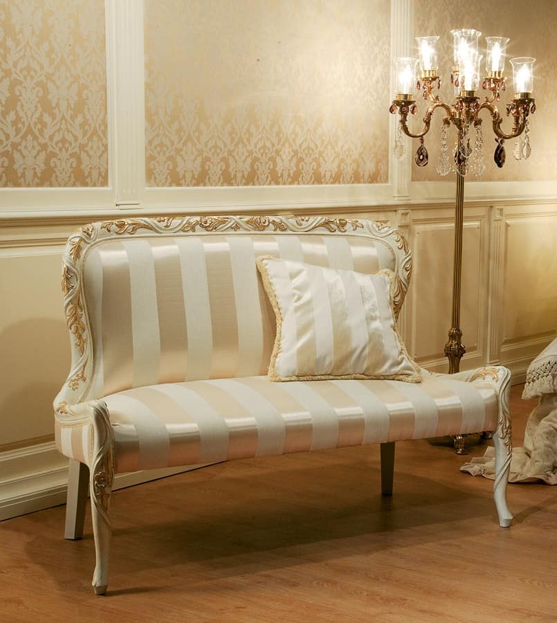 Art. 1078, Sofa in fabric without armrests, baroque style
