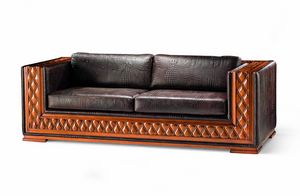 1724V2, Sofa with alligator printed leather