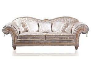 Art. EX 33 Excelsior, Luxury sofa with classic style, baroque decorations
