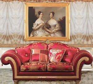 Art. IM 22 Imperial, Luxury classic sofa, upholstered with precious removable fabrics