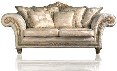 Art. IM 22 Imperial, Luxury classic sofa, upholstered with precious removable fabrics