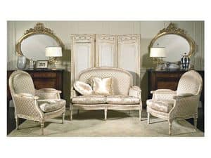 Art. RI 82 Rialto, Luxury classic sofa, a reproduction of the XVIII century