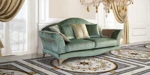 Audrey sofa, Luxury sofa, classic style, fine green fabric