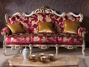 Baroque sofa, Carved Baroque sofa
