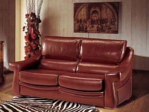 Brentford, Classic style sofa, in colored lobster leather