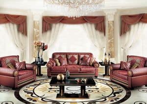 Dec, Classic luxury sofa for living room, with 3 seats