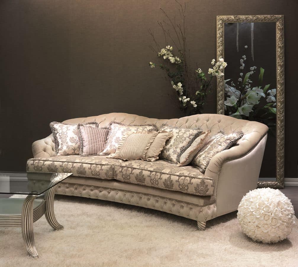 quilted sofa for classic luxury living room idfdesign