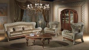 DI23 Vanity sofa, Sofa with 3 places, in classic luxury