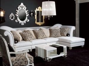 Divano_Doge, Elegant upholstered sofa, classic style, for sitting room
