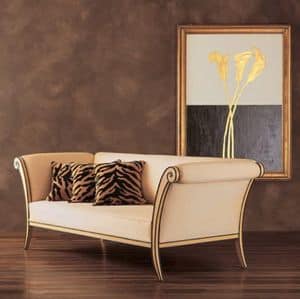 DV850, Upholstered wooden sofa, classic contemporary style