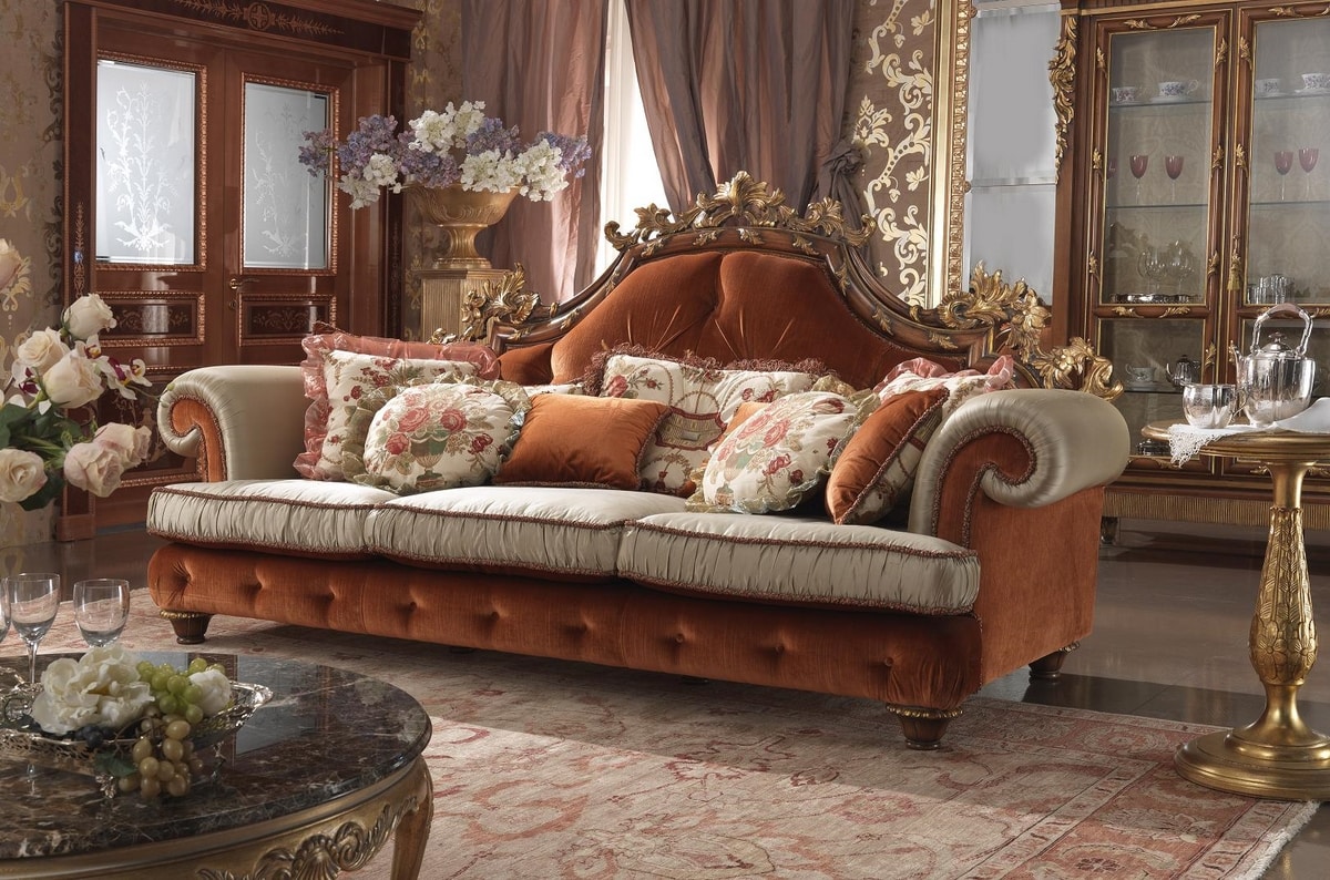 Esimia sofa, Sofa with decorations made by hand