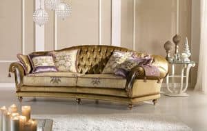 Etoile Ring capitonné, Sofa with tufted back, for classic Living room
