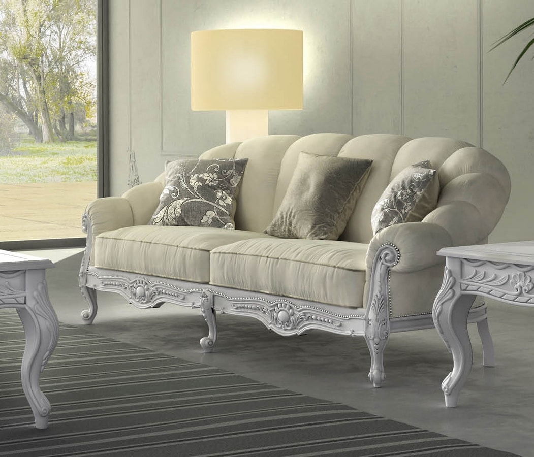 Giada Art. 2911 - 2921, Handcrafted carved sofas
