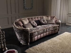 Glamour, Luxurious and elegant sofa with a floral pattern fabric