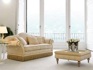 Glicine, Sofa in luxury classic style, for refined lounges