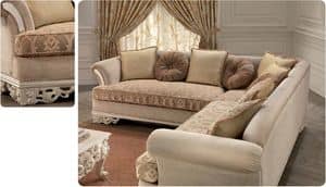 Golf, Corner sofa for luxury classic living room, carved