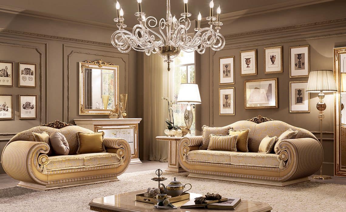 Leonardo living room, Contemporary classic living room, for villas