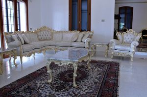 Maria corner sofa, Baroque sofa suited for hotels and villas