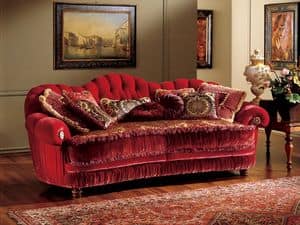 Marika sofa, Classic style sofa with quilted upholstery