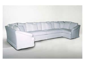 Marlene Angular Sofa, Corner sofa, classic style, in fabric