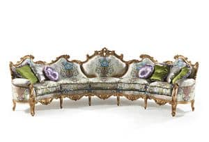 Millionaire Uno B/1803/1/5, Hand carved sofa, for Hotel