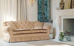 Morfeo, Sofa with tufted back, for classics living rooms