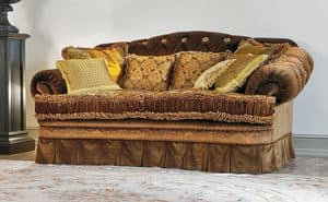 Napoleon, Sofa with tufted back, velvety coating