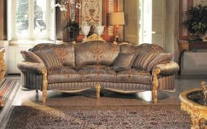Opera 3-seater sofa, Elegant three seater sofa, hand carved, that offers unparalleled evocative refinement