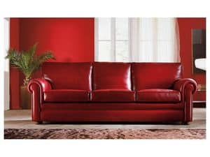 Oregon, Upholstered sofa, large pillows, classic style