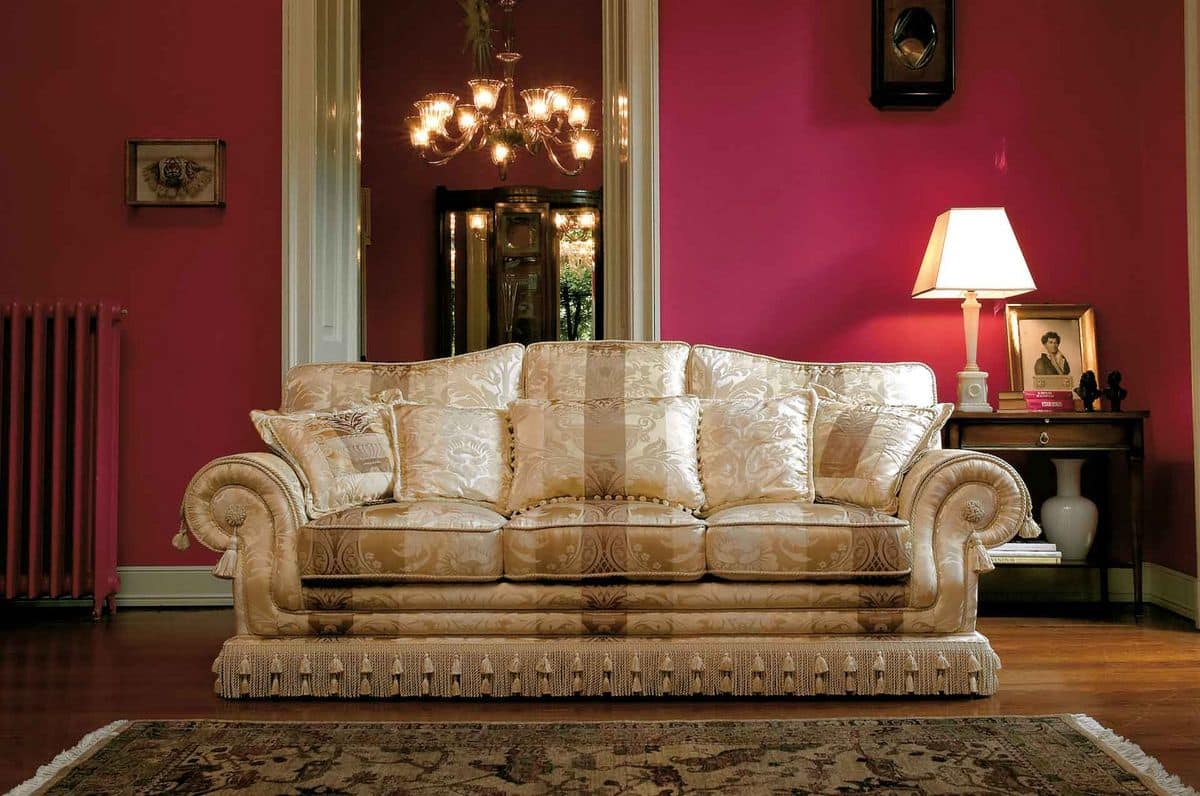 Paloma, Sofa in classic luxury style, handmade