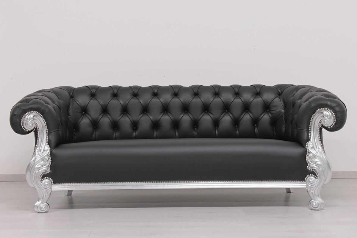Queen leather, Carved sofa, classic contemporary style