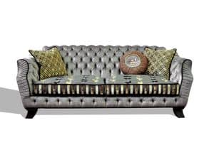 Sissy sofa, Leather sofa, tufted, for classics lounges