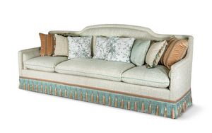 Sofa 25-1042, Classic style fully padded sofa, with decorative fringe