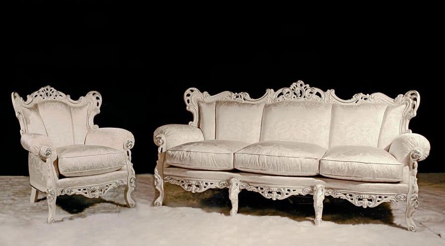 Stradivari Lounge Set, Classic living room made with precious materials