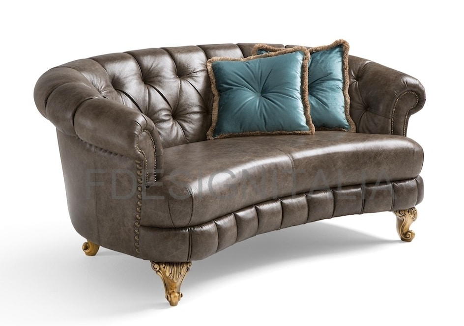 Curved leather sofa IDFdesign