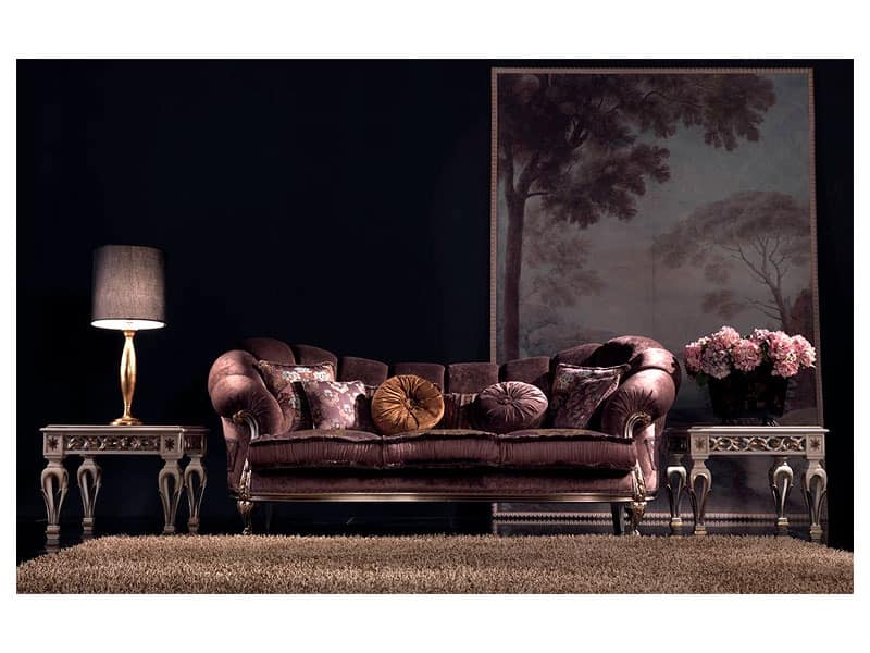 Valeria sofa, Luxury classic sofa, hand-carved, for office