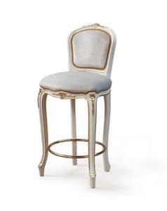 AS/200, Classic luxury Barstool with upholstered seat and back