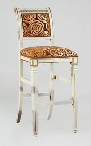 BS023B - Stool, Classic stool with Greek decoration